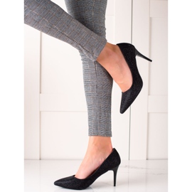 TRENDI Talons hauts noirs pailletés 2