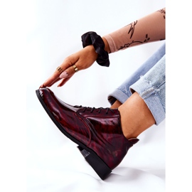 PA2 Chaussures Hautes en Cuir, Bordeaux-Noir Maniz 2