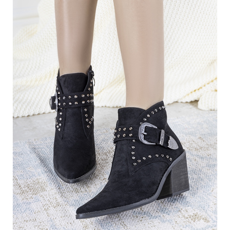 Bottes de cow-boy Hughes noires 1