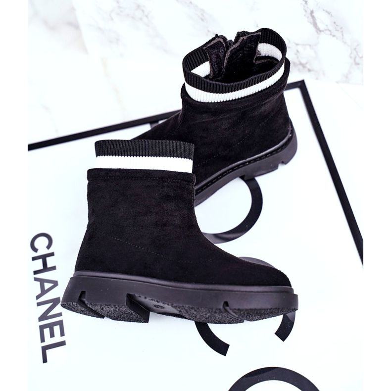 Apawwa Bottines Chaudes Enfant Noir Pinko 2