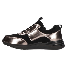 Filippo DP3149/21 BK GN baskets de sport en cuir, nickel foncé noir 1