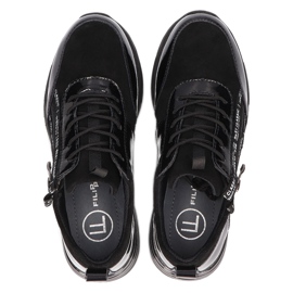 Baskets en cuir Filippo DP3149 / 21 BK noir le noir 3