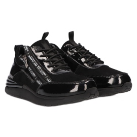 Baskets en cuir Filippo DP3149 / 21 BK noir le noir 5