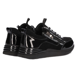 Baskets en cuir Filippo DP3149 / 21 BK noir 4