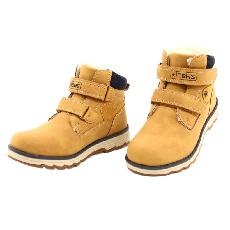 Bottes en bois avec velcro Camel News 21DZ20-4307 jaune 3