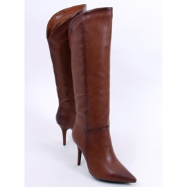Marron RB57P Boots marron camel à talon aiguille brun 3