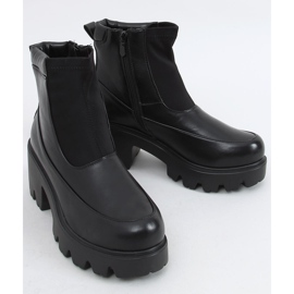 Bottines noires sur semelles épaisses CH19208 Noir le noir 1