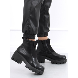 Bottines noires sur semelles épaisses CH19208 Noir le noir 4