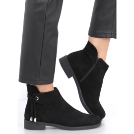 BM Bottines plates femme noires MR-10 Noir 1