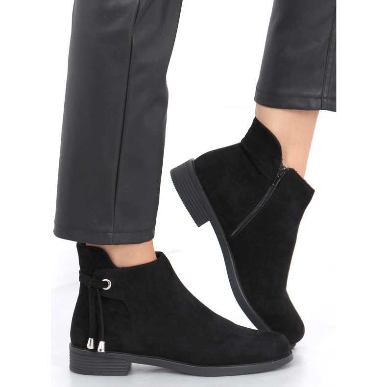 BM Bottines plates femme noires MR-10 Noir le noir 1