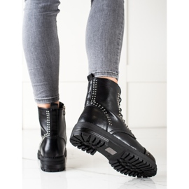 Super Me Bottes classiques Trappeurs en cuir écologique le noir 1 Super Me Bottes classiques Trappeurs en cuir écologique le noir 1