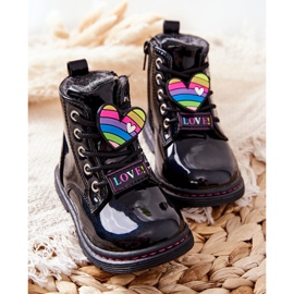 PE1 Bottines Laquées Chauffées De Laine Noir Anlon ['le noir'] le noir 3