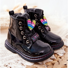 PE1 Bottines Laquées Chauffées De Laine Noir Anlon ['le noir'] le noir 6