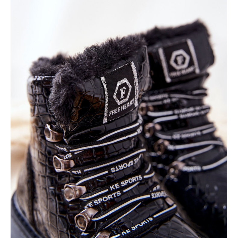 Bottes noires isolées en fourrure pour enfants Doreen le noir le noir 1 Bottes noires isolées en fourrure pour enfants Doreen le noir le noir 1