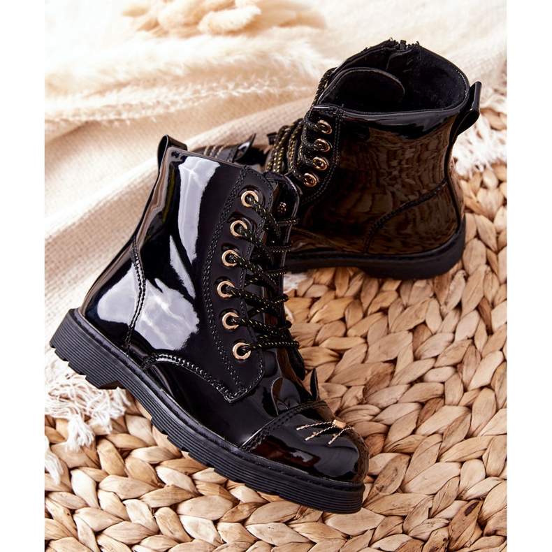 PE1 Black Mousie Warm Boots Workers On The Zipper le noir 2