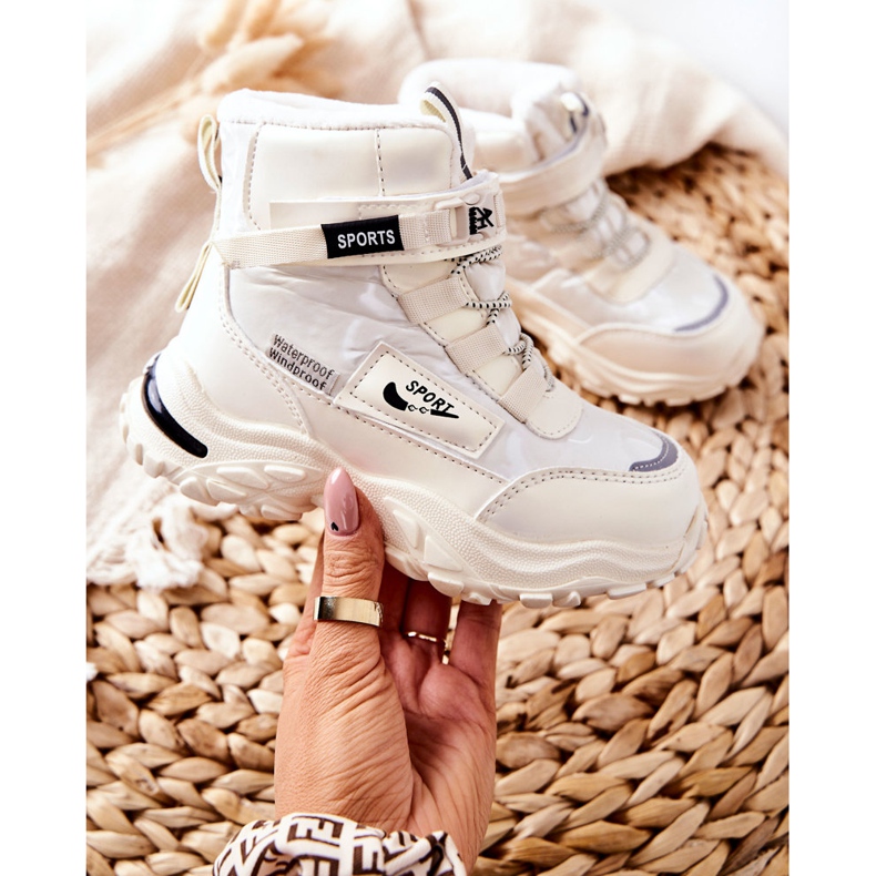 PJ2 Bottes de neige chaudes Bottes Beige Clair Erila 2