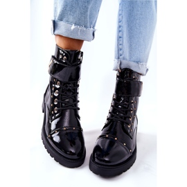 PG1 Bottines Colira chaudes laquées noires le noir 1