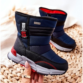 PJ2 Bottes de neige chaudes et hautes pour enfants Leoth bleu marine 1