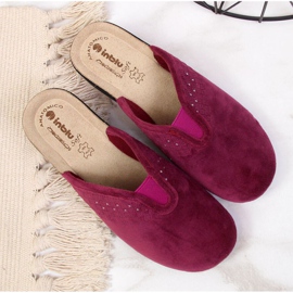Maison chaussons sur compensé Inblu W ARC3 prune rouge multicolore 1
