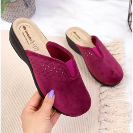 Maison chaussons sur compensé Inblu W ARC3 prune rouge multicolore 2