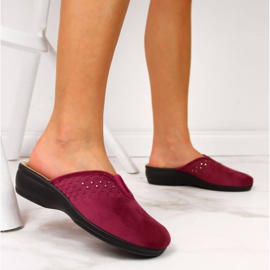 Maison chaussons sur compensé Inblu W ARC3 prune rouge multicolore 3