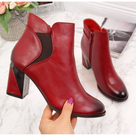 Boots sur poteau déco, isolées Jezzi W JEZ251A bordeaux noir rouge 2