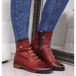 Boots avec décorations Jezzi W JEZ52C rouge le noir 2