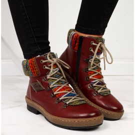 Bottes isolées Maroon W Rieker Z6743 rouge 2