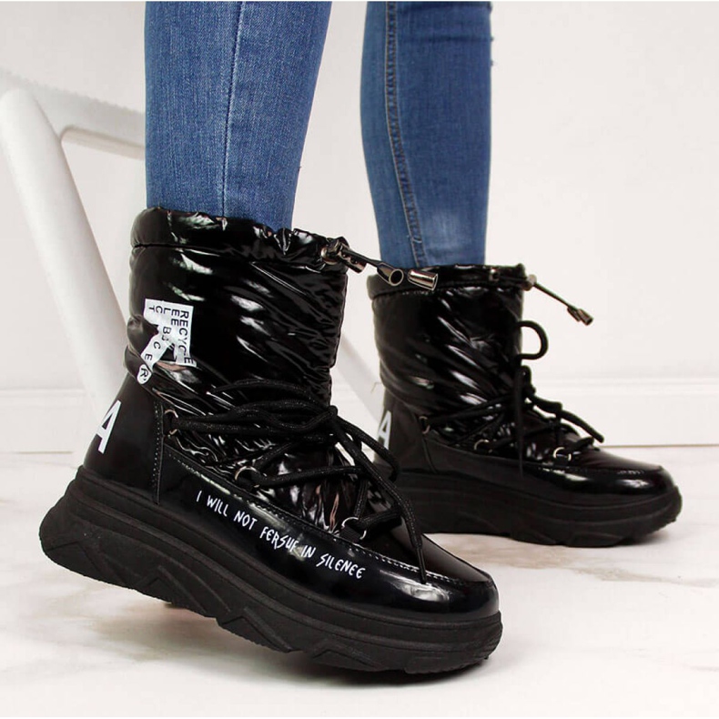 Bottes de neige sur la plateforme Vinceza W JAN48A noir le noir 1 Bottes de neige sur la plateforme Vinceza W JAN48A noir le noir 1