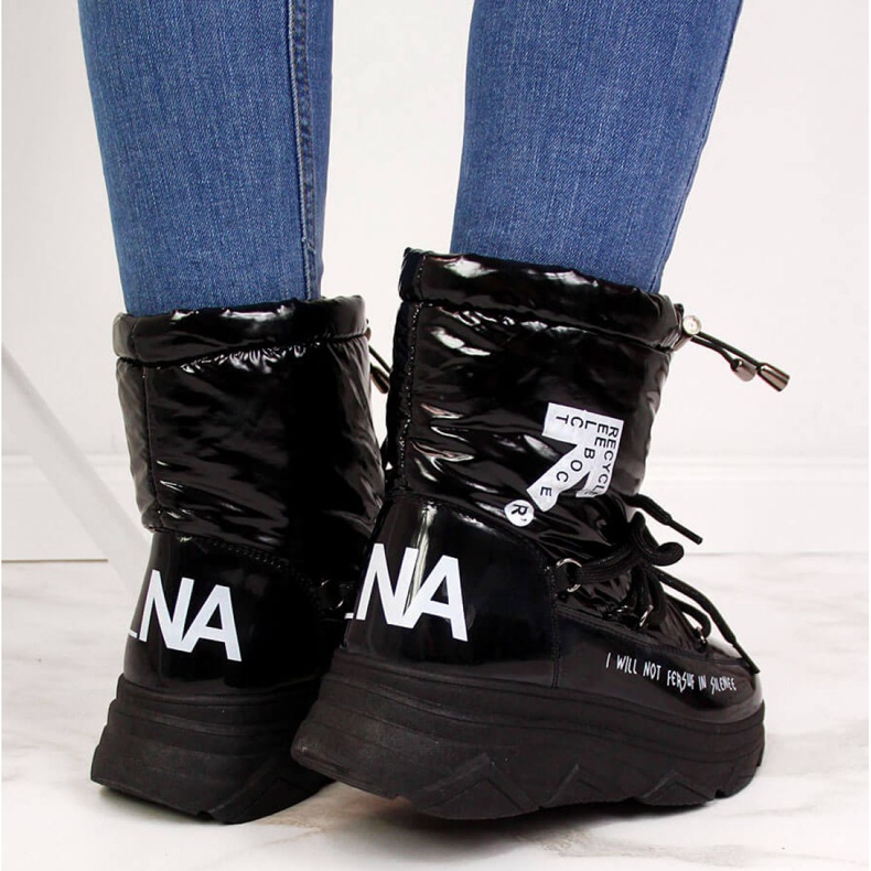 Bottes de neige sur la plateforme Vinceza W JAN48A noir 2