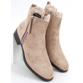 Bottines Isabel Kaki en daim beige 3