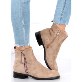 Bottines Isabel Kaki en daim beige 4