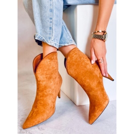 Bottines à talons Fibi Camel brun 2