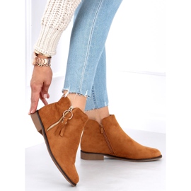 Bottines Chelsea femme Viki Camel brun 2