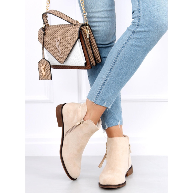 Bottines Chelsea femme Viki Beige 1 Bottines Chelsea femme Viki Beige 1