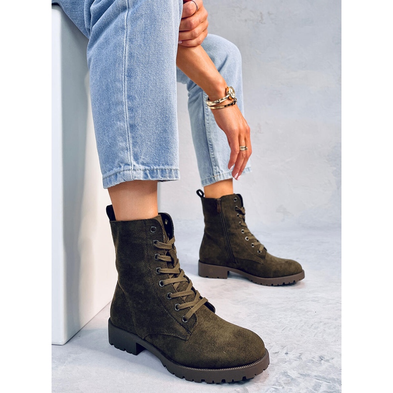 Travailleurs à lacets par Bente Green vert 1 Travailleurs à lacets par Bente Green vert 1