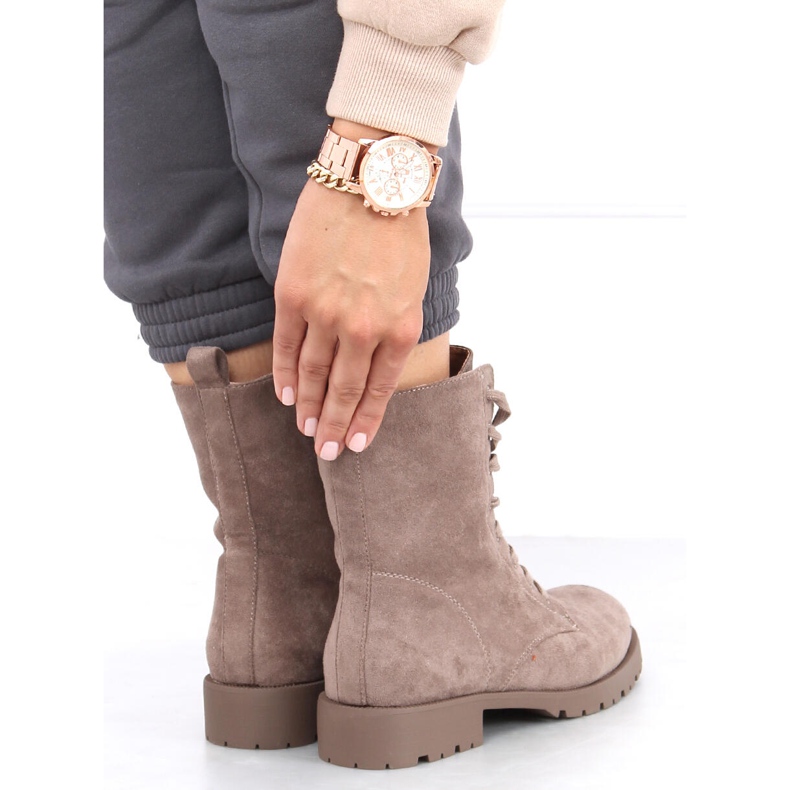 Travailleurs à lacets par Bente Khaki beige 1 Travailleurs à lacets par Bente Khaki beige 1