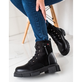 W. Potocki Bottines à lacets sur la plateforme Potocki le noir 3