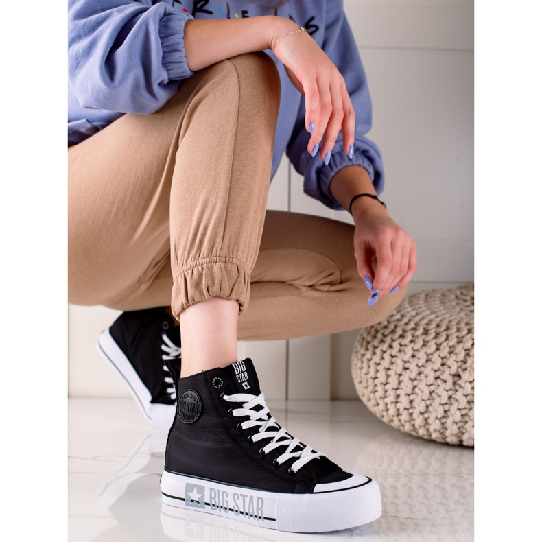 Baskets pour femmes Big Star II274012 le noir 1