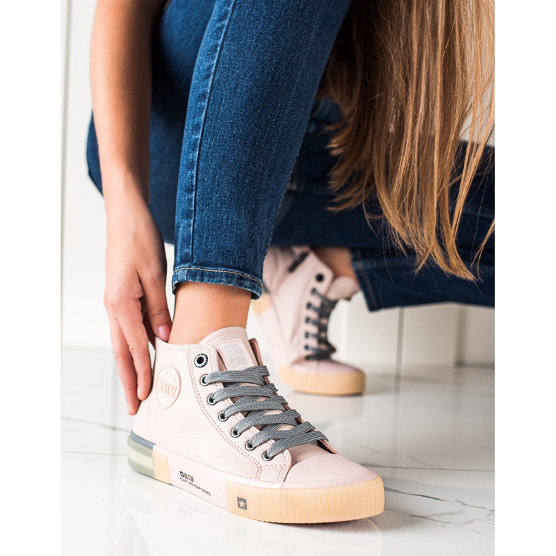 Baskets pour femmes Big Star II274138 rose 2 Baskets pour femmes Big Star II274138 rose 2