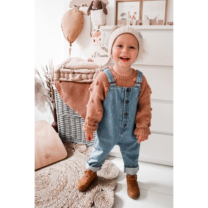 PA1 Chaussures de Sport Hautes Chaudes Enfant Camel Clafi brun 1