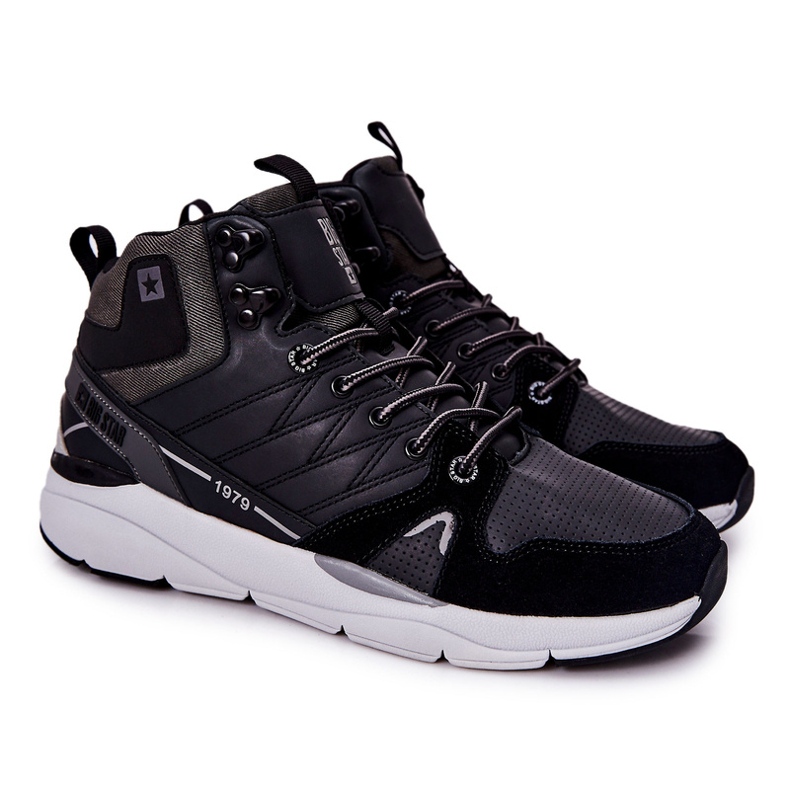 Chaussures de sport hautes pour hommes Big Star II174223 Noir le noir 2 Chaussures de sport hautes pour hommes Big Star II174223 Noir le noir 2