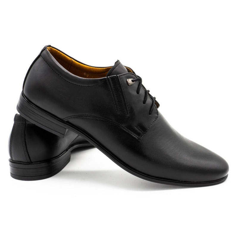Chaussures en cuir mâle noires 4 Chaussures en cuir mâle noires 4