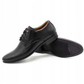 Chaussures en cuir mâle noires 3 Chaussures en cuir mâle noires 3