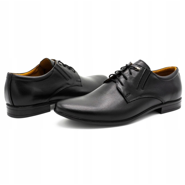 Chaussures en cuir mâle noires 5 Chaussures en cuir mâle noires 5