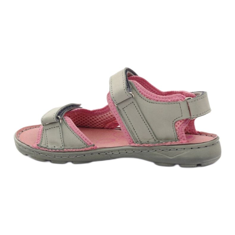 Sandales fille Ren But rose cendré gris 1