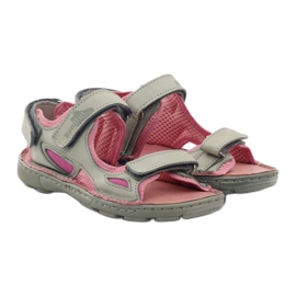 Sandales fille Ren But rose cendré gris 3