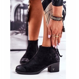 Vinceza Bottes noires pour femmes sur un talon le noir 2