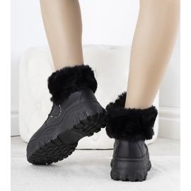 Baskets noires avec fourrure Doreen le noir 1