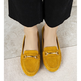 Mocassins moutarde à nœud Asselin jaune 1
